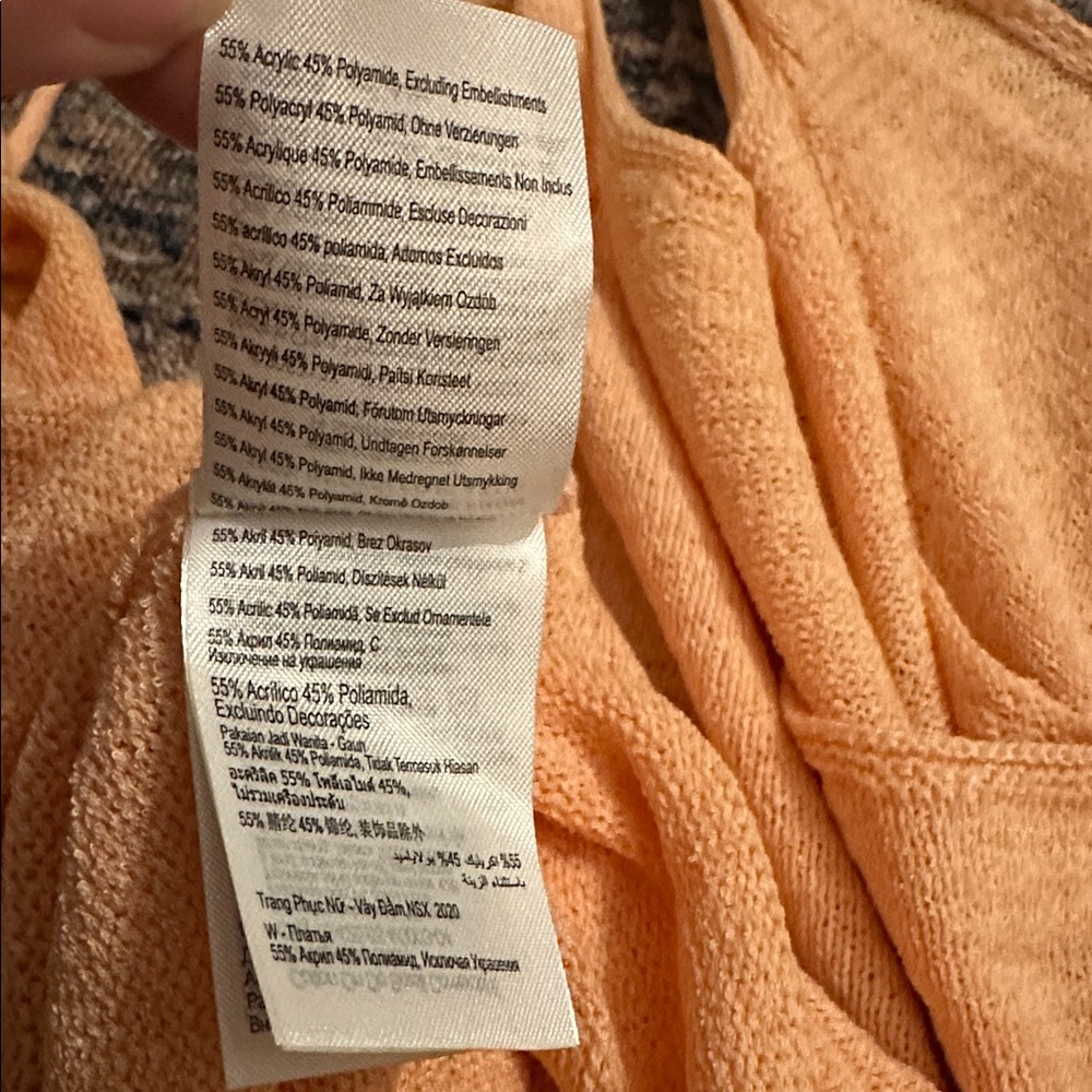 Cotton On Peach Knit Dress/Coverup, L - Picture 10 of 12